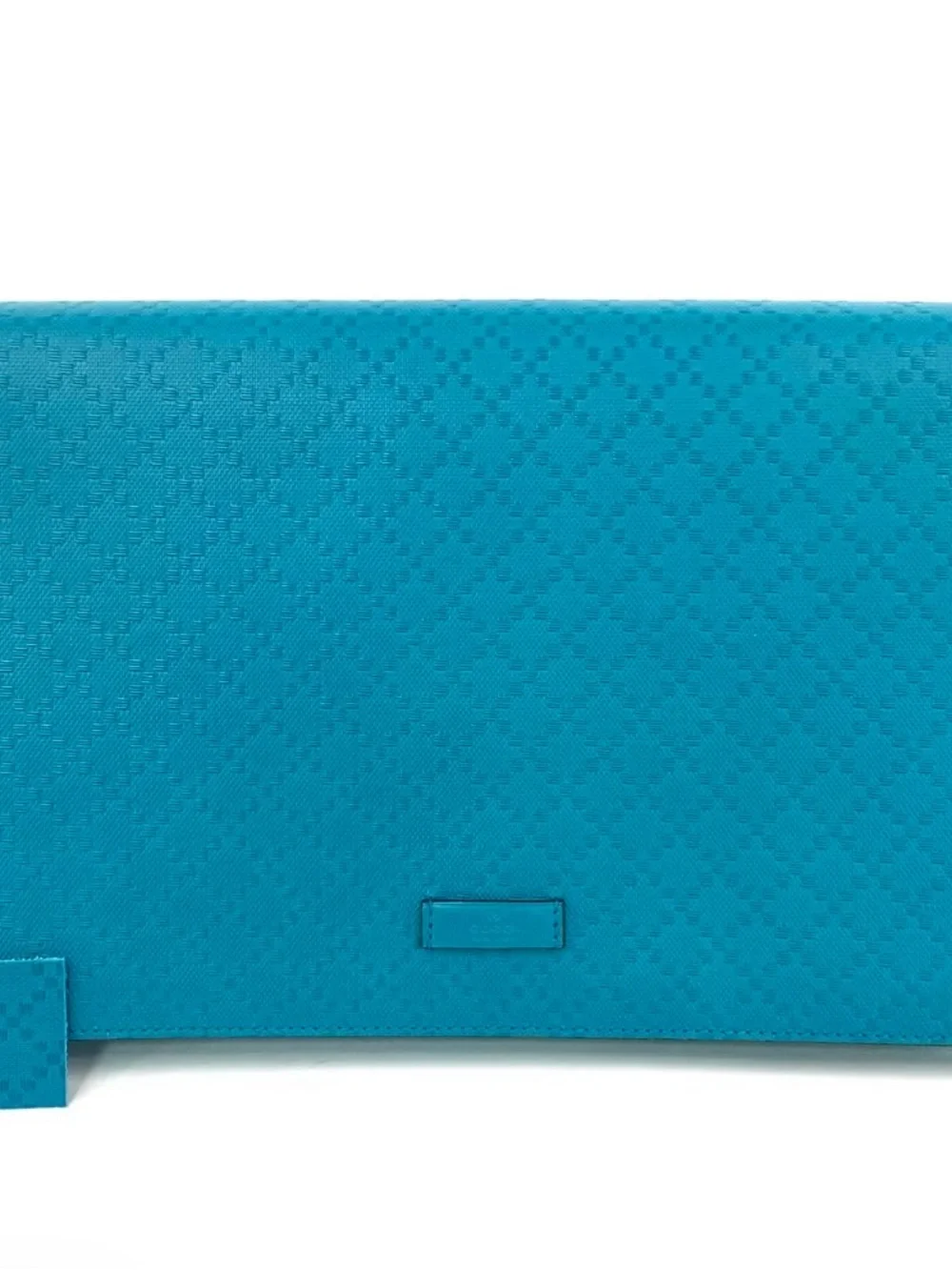 Gucci Turquoise Quilted Envelope Clutch - Picture 2 of 5